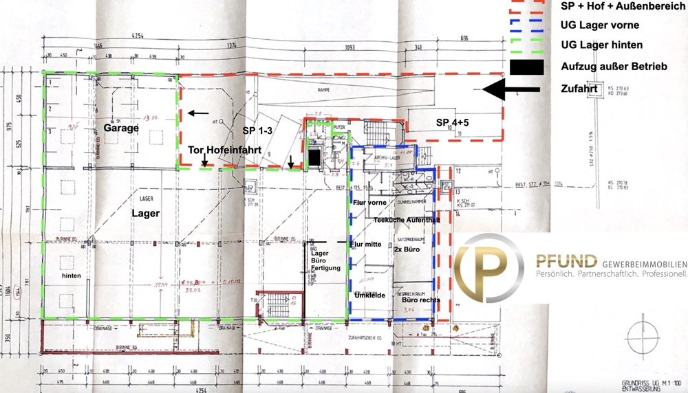 UG Grundriss nicht maßstabsgerecht