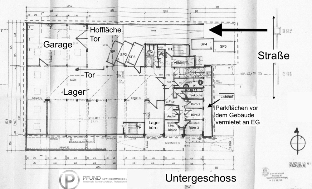 Grundriss Untergeschoss nicht maßstabsgerecht